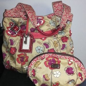 Fossil Shoulder Bag with Makeup Bag